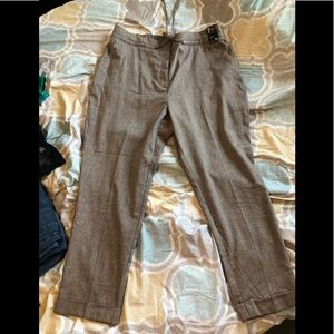 High waisted linen like ankle length joggers